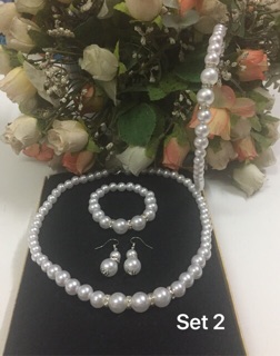 Bộ trang sức ngọc trai handmade