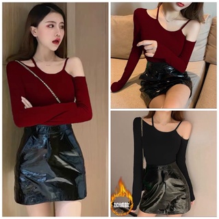 Áo lệch vai tay dài