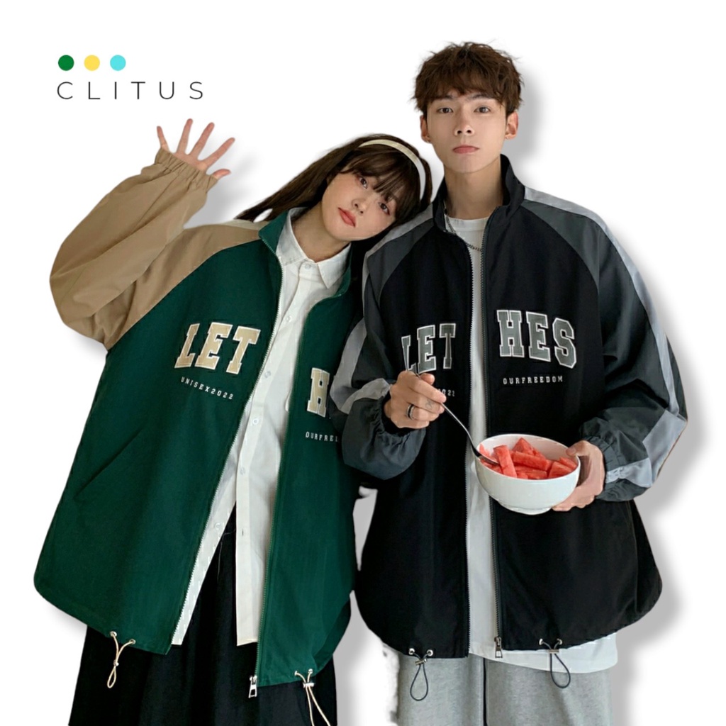 Áo Khoác Dù Bomber Unisex Form Rộng Cá Tính - CLITUS