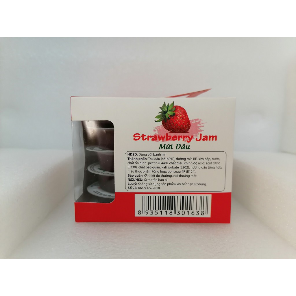 [280g (Hộp Vuông)] MỨT DÂU [VN] GOLDEN FARM Strawberry Jam (bph-hk)