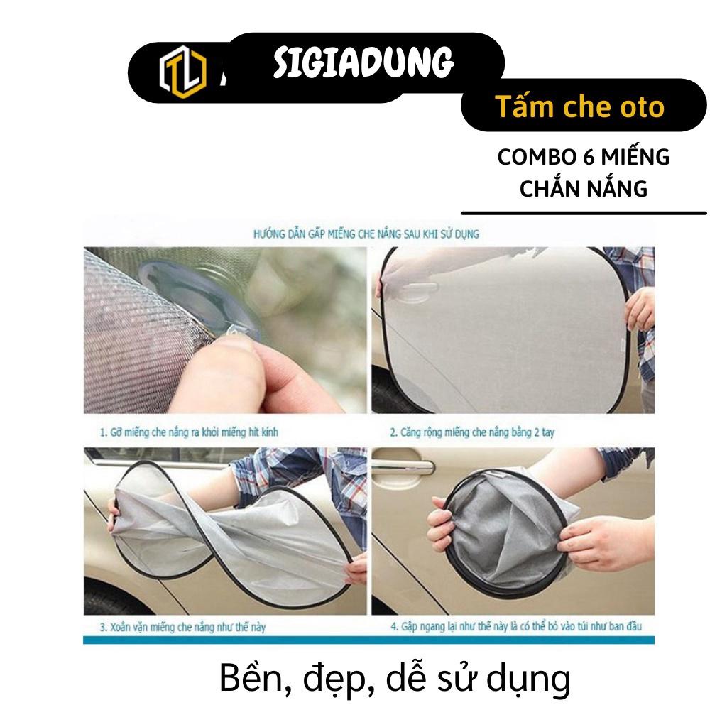 GIÁ SỈ Bộ 6 tấm che nắng cho ô tô, Bạt che nắng xe hơi 5401