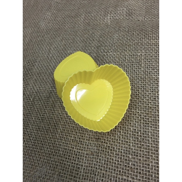 Cốc Silicon Làm Bánh Cupcake Hình Trái Tim Chống Dính