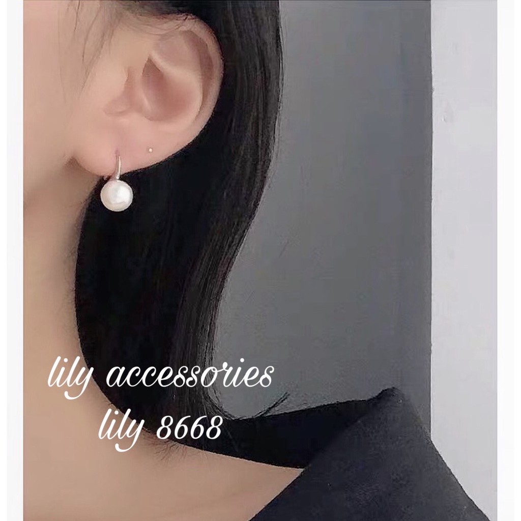 khuyên tai bông tai móc hạt phong cách hàn quốc