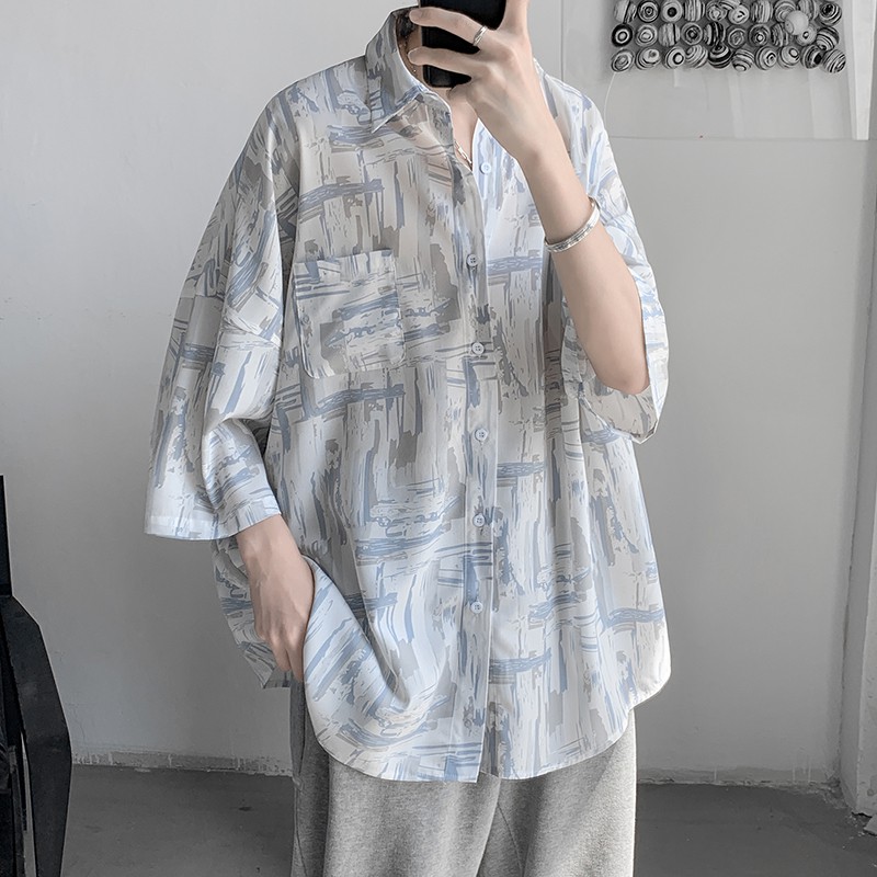 (A157) Áo sơ mi unisex họa tiết đơn giản 2 màu size M L XL (kèm ảnh thật ở cuối) | BigBuy360 - bigbuy360.vn