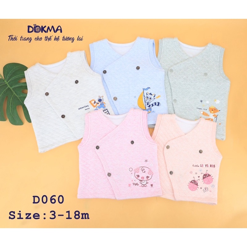 Áo gile trần bông Dokma (3-18m) D060