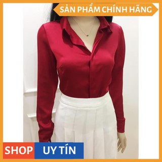 Áo sơ mi phi bóng mẫu mới nhiều màu sang chảnh - YY