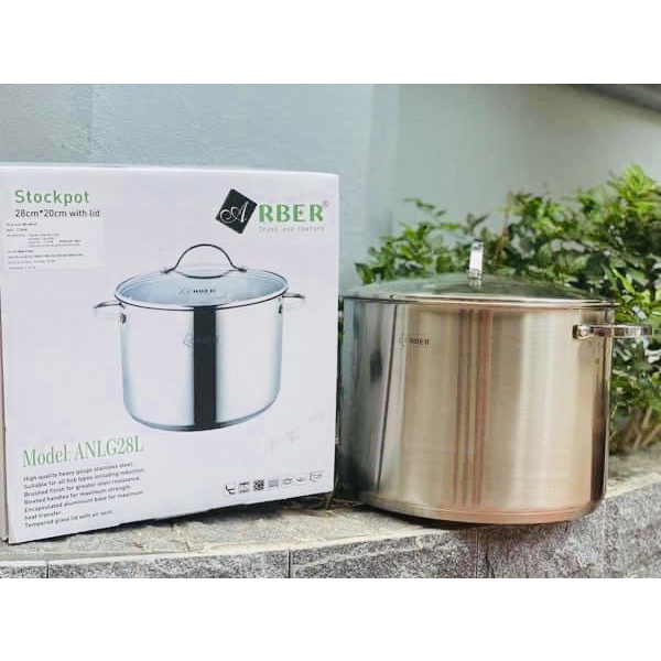 Nồi luộc gà Silit 28cm dung tích 12L - Dùng cho mọi loại bếp, chất liệu inox 18/10