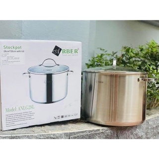 Nồi luộc gà Silit 28cm dung tích 12L - Dùng cho mọi loại bếp, chất liệu inox 18/10 [Hàng Đức]