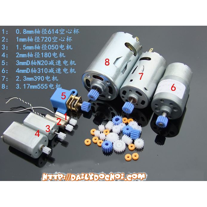 Bánh răng 24 răng lỗ trục 2mm giá bán lẻ