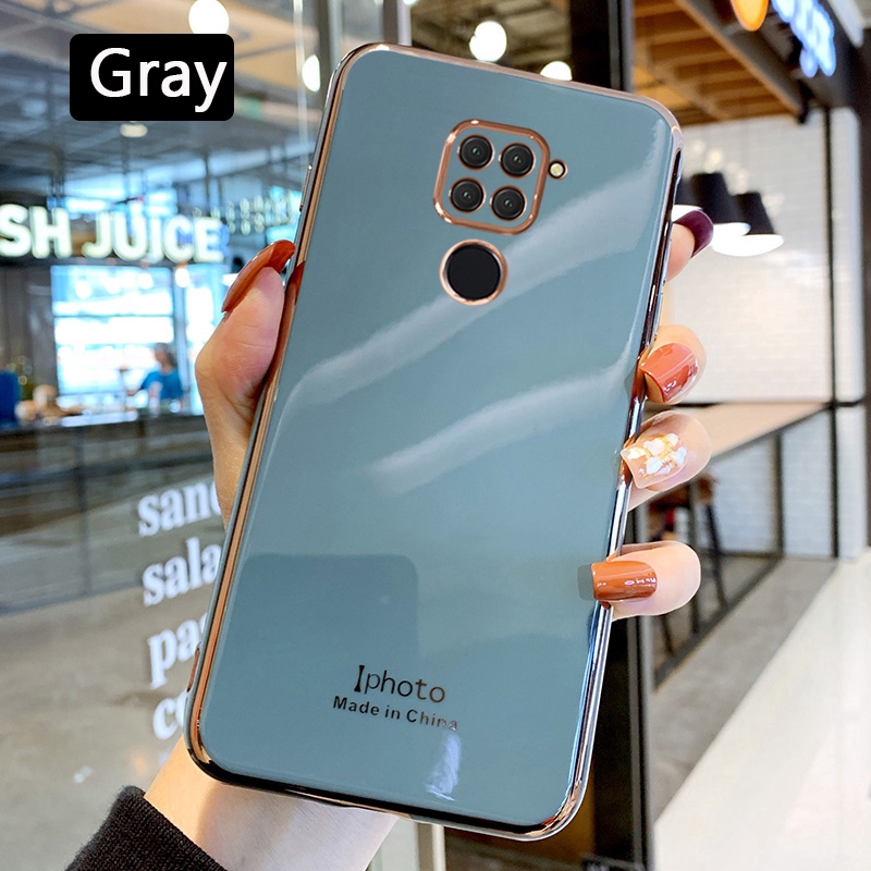 Ốp điện thoại màu trơn viền mạ vàng sang trọng cho XIAOMI MI 10 NOTE 10 LITE REDMI 10X PRO REDMI NOTE 9 PRO MAX NOTE 9S