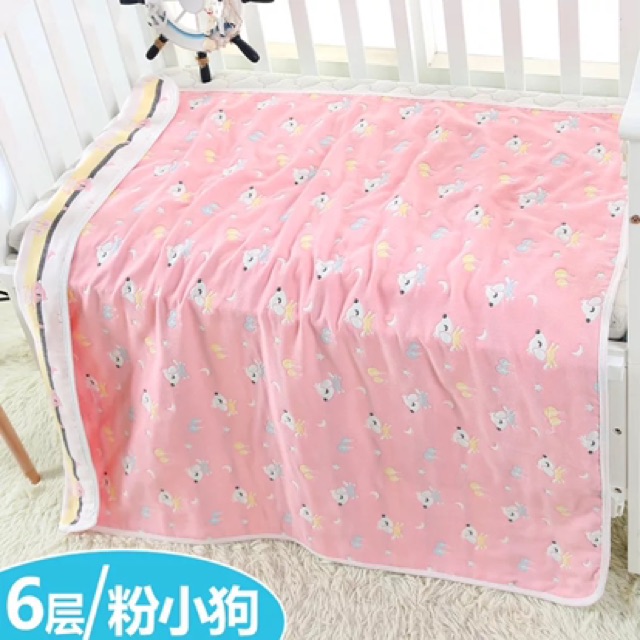  Chăn xô 6 lớp cho bé (110*110cm) nhiều mẫu ở phân loại