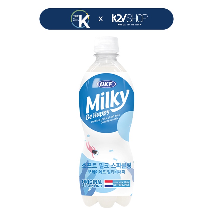 Nước Uống Có Ga OKF Milky Be Happy 500ml