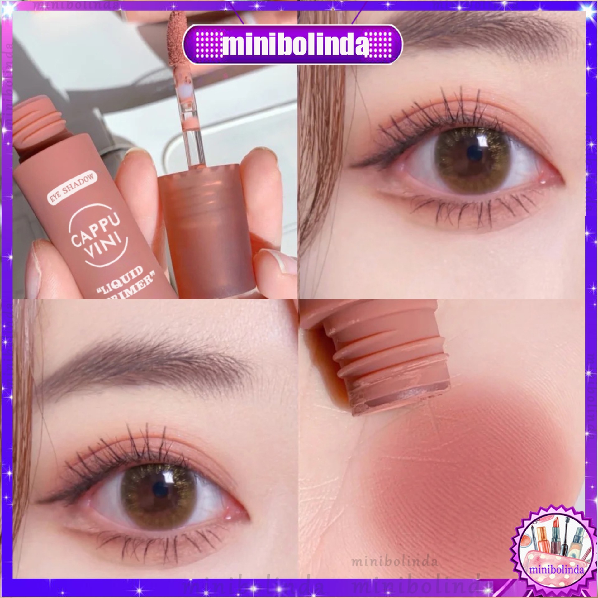 (Hàng Mới Về) Phấn mắt Cappuvini Dạng Lỏng Lâu Trôi Trang Điểm Tự Nhiên+Kem Má Hồng | BigBuy360 - bigbuy360.vn