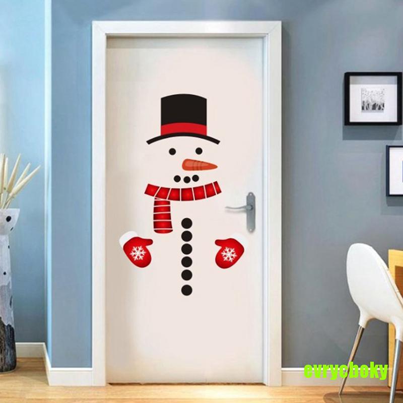 EVRY Removable Christmas Snowman Wall Stickers Art Vinyl Decal Window Fridge Sticker