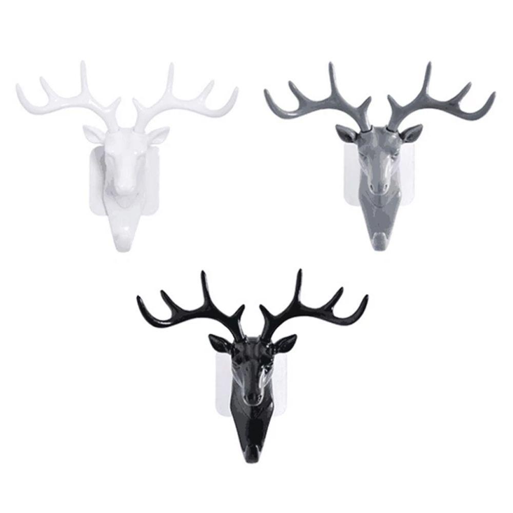 MUVAKO Móc Treo Quần Áo Gắn Tường Hình Sừng Hươu Phong Cách Vintage Sáng Tạo
