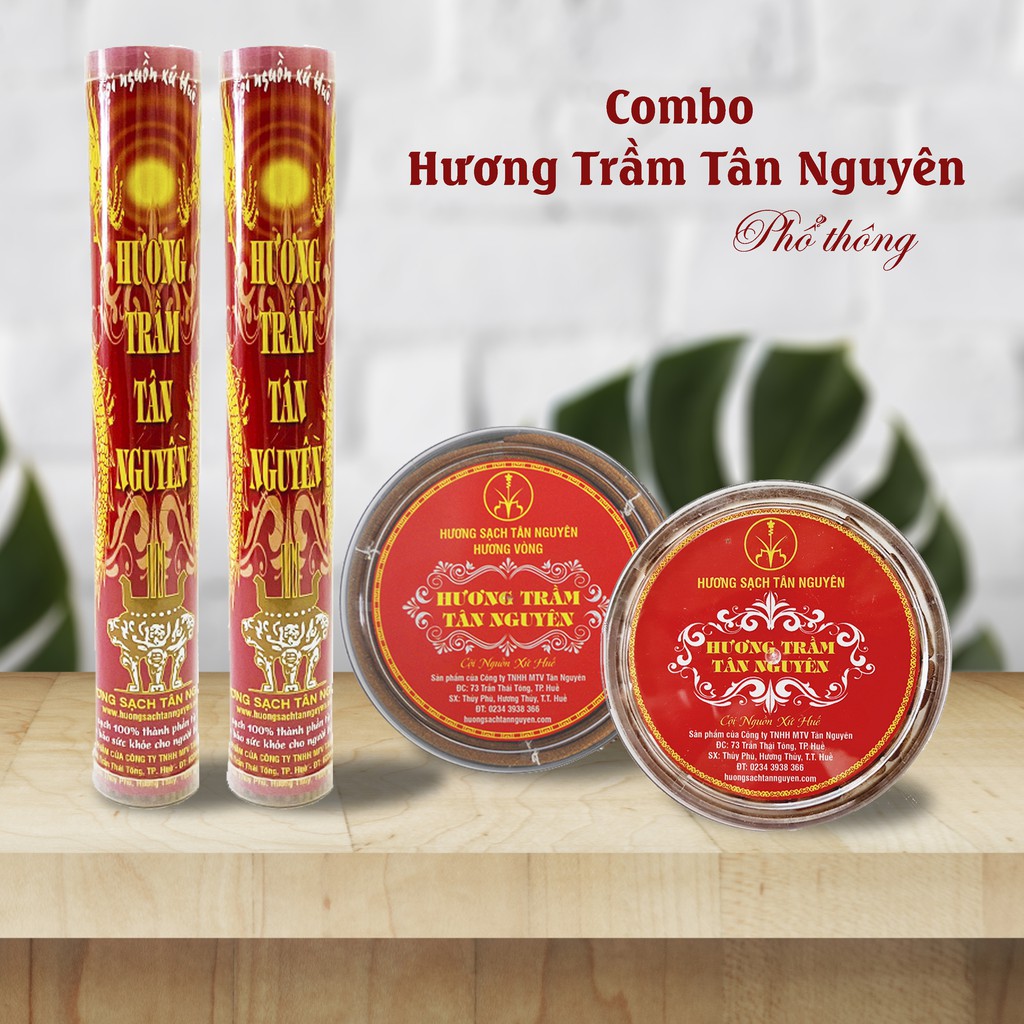 COMBO HƯƠNG TRẦM SẠCH - Combo Phổ thông - QUÀ BIẾU - HƯƠNG SẠCH TÂN NGUYÊN