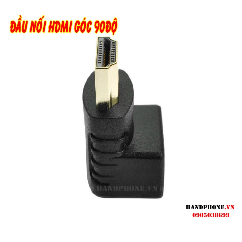 Đầu nối dài cáp HDMI đầu chuyển HDMI vuông góc chữ L (90 độ, 270 độ, góc trái, góc phải) cho máy tính, thiết bị âm thanh