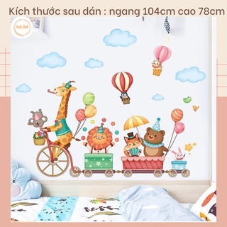 Decal dán tường Đoàn tàu thú A16 - Decal dán tường Hàn Quốc