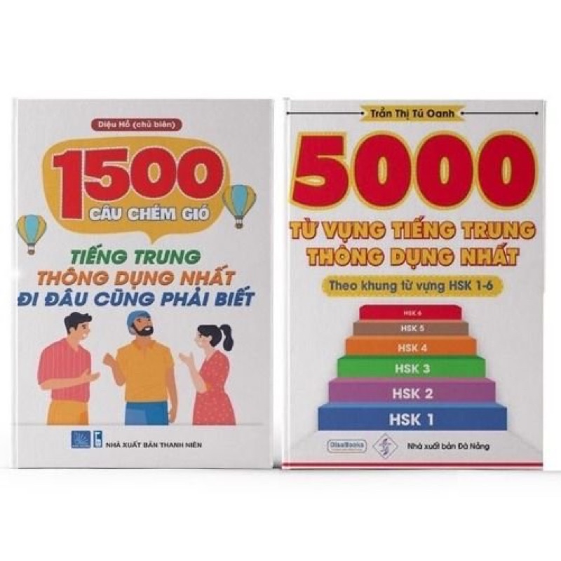 Sách-Combo:1500 câu chém gió tiếng trung thông dụng nhất+5000 từ vựng tiếng trung thông dụng nhất