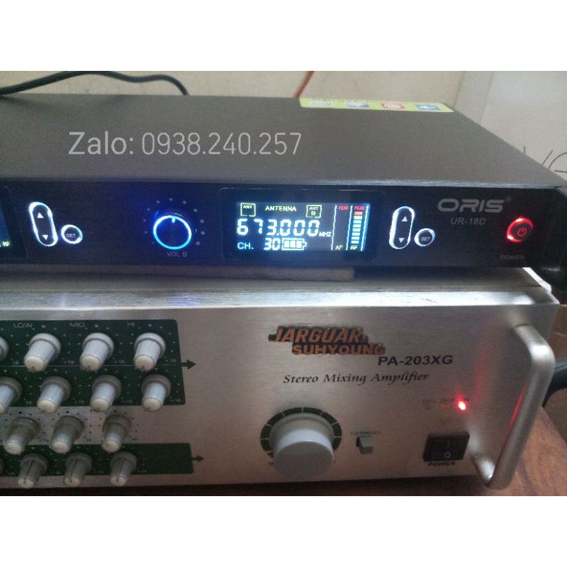 Micro karaoke không dây hàng chãng oris UR18D chống hú tốt, hát nhẹ - oris UR-18D - micro karaoke không dây