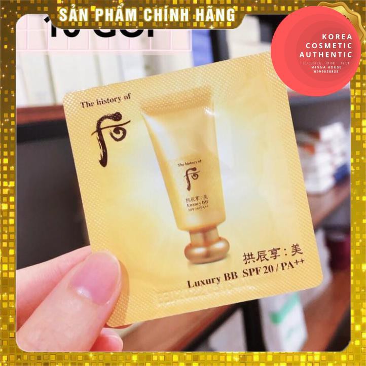 [COMBO] 10 GÓI KEM BB WHOO VÀNG DƯỠNG TRẮNG, CHE KHUYẾT ĐIỂM