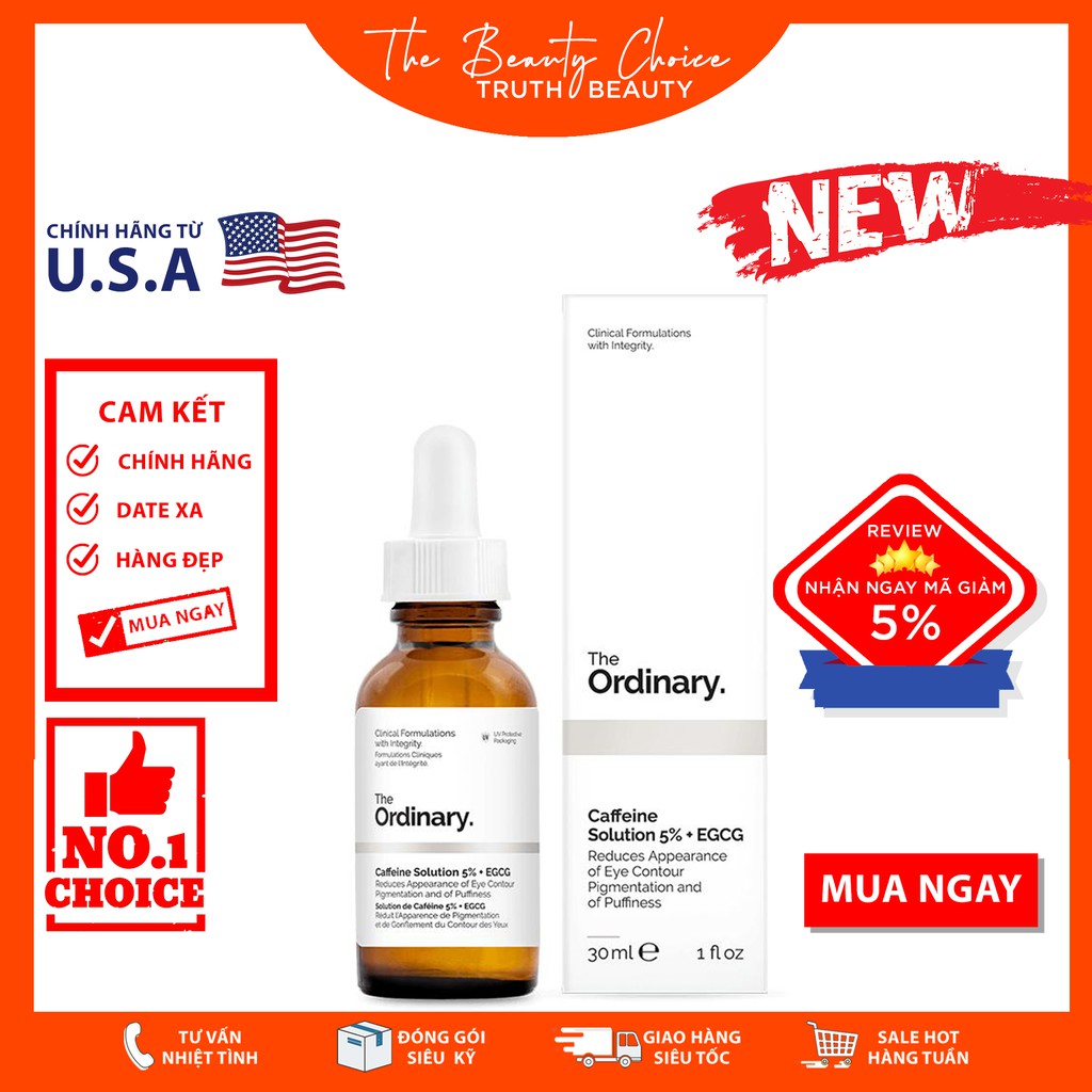 Serum dưỡng mắt The Ordinary Caffein Solution 5% + EGCG (30mL)