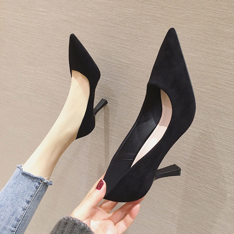 Giày cao gót mũi nhọn size lớn 33-43 nhiều màu sắc tùy chọn thời trang dành cho nữ