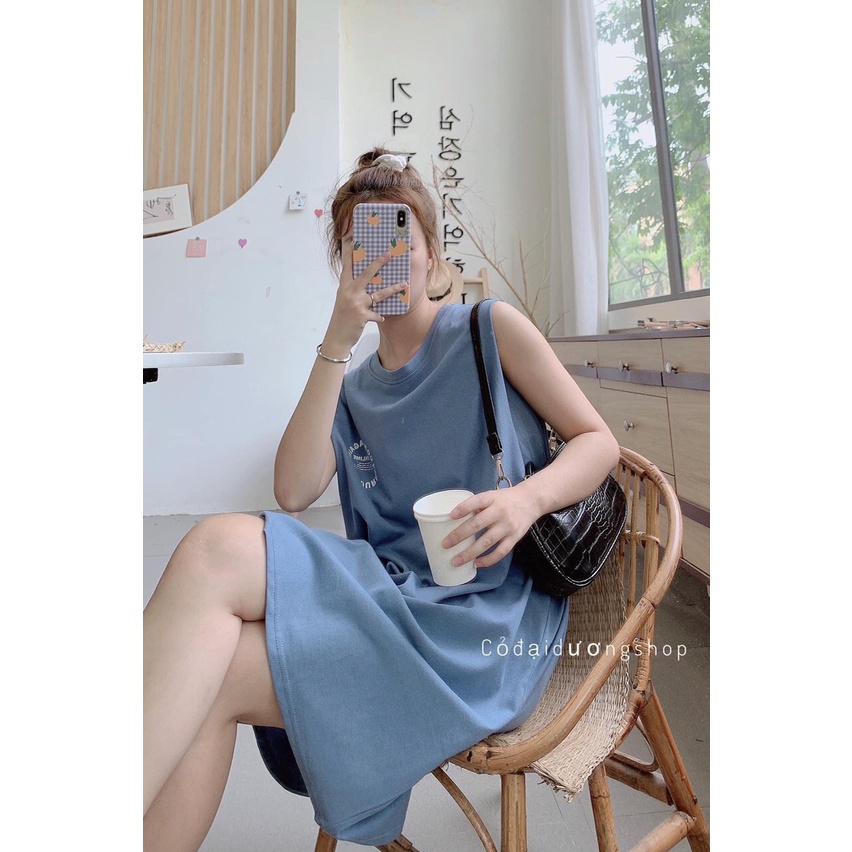Váy Tanktop Nữ Thun comes - Đầm ba lỗ dáng suông form rộng dễ mặc, phong cách bánh bèo, nữ tính | BigBuy360 - bigbuy360.vn