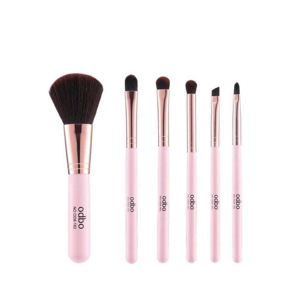 BỘ CỌ TRANG ĐIỂM 6 MÓN ODBO PERFECT BRUSH THÁI LAN CAO CẤP - TẶNG KÈM TÚI - 3390