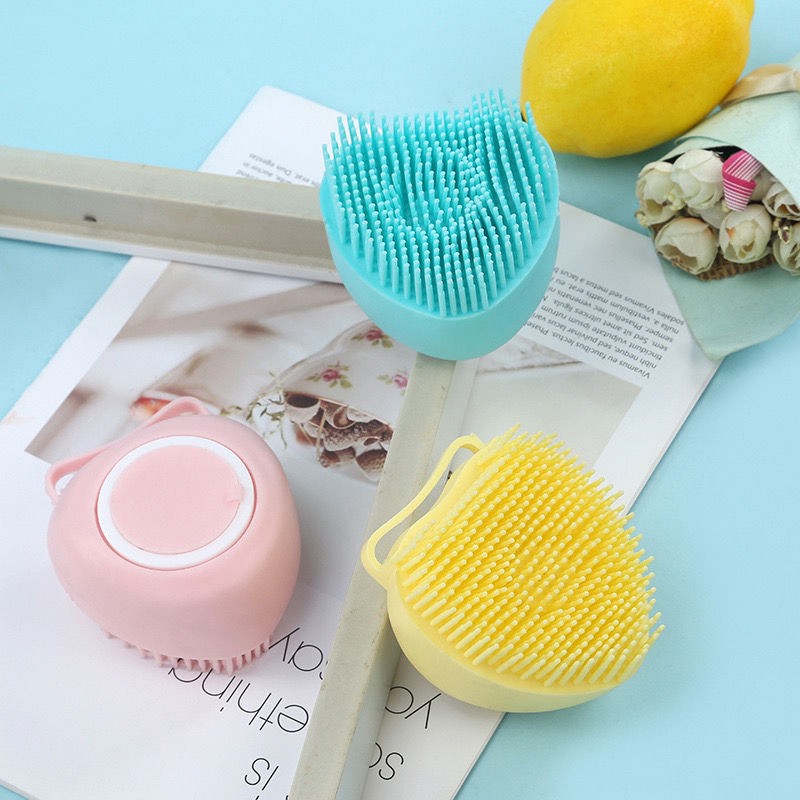 Bàn chải tắm silicone cho bé Dầu gội và Tạo tác trẻ em massage đầu cọ rửa xoa bùn thú cưng