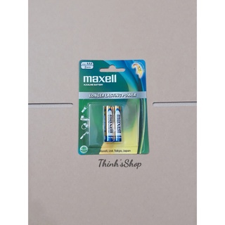 Vỉ 2 pin đũa AAA 1.5V Maxell Alkaline chính hãng dùng cho máy đo huyết áp, chuột vi tính, remote