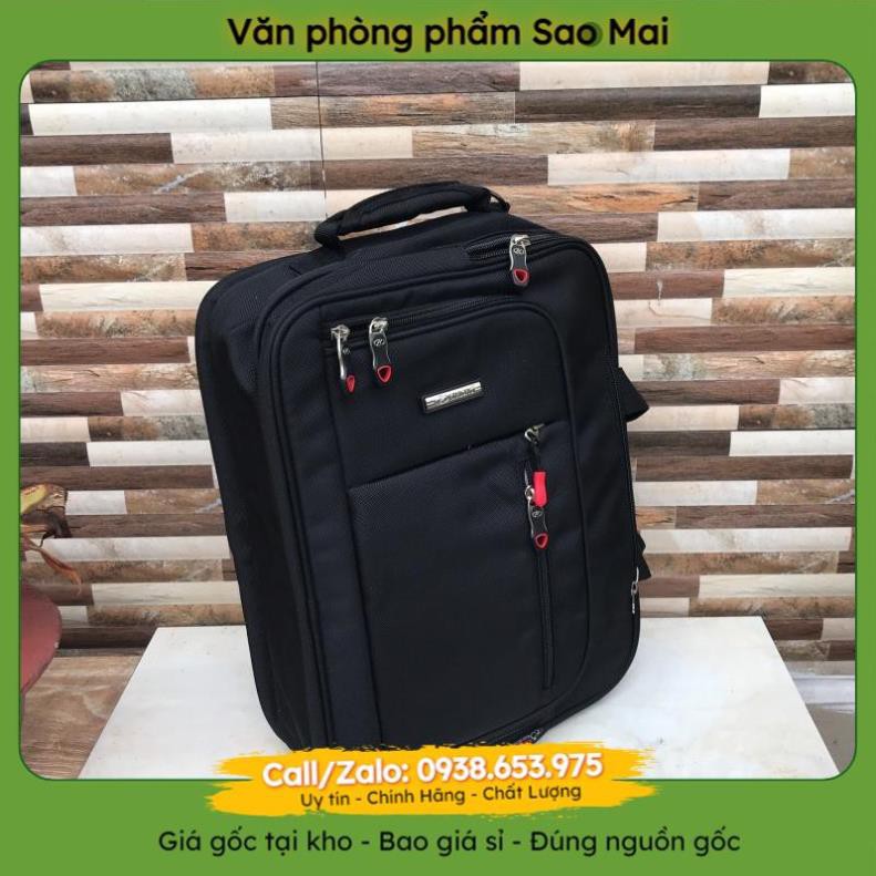 ✔️Vpp tại kho✔️ Balo, cặp đa năng học sinh cấp 2,3 màu đen ( 40x16x30cm )  - VPP Sao Mai