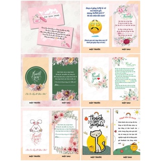 100 Phiếu Cám Ơn, Cardvisit (In 2 mặt cán màng lụa)
