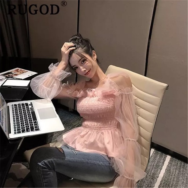 Áo Voan lưới cột nơ tay loại 1 lưới rớt vai dài Yura Store AVL019 | BigBuy360 - bigbuy360.vn