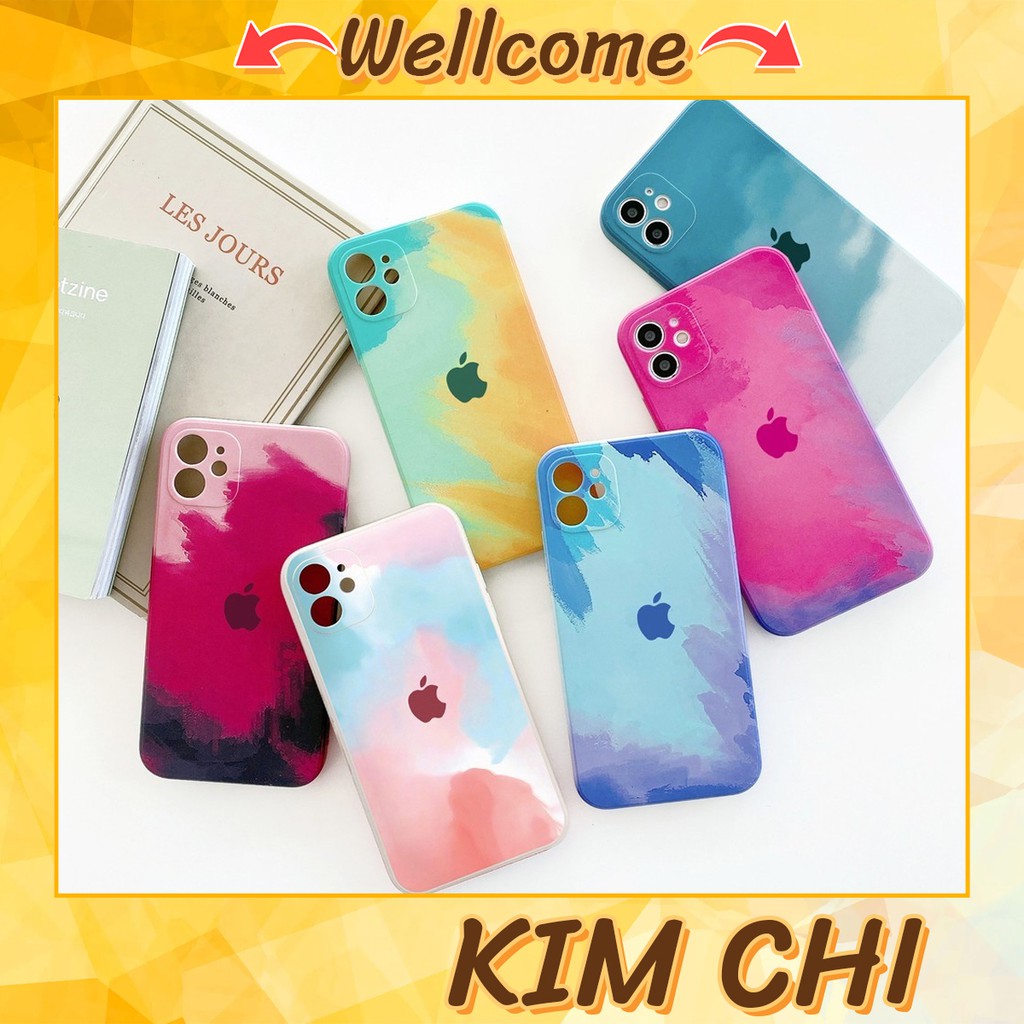 Ốp Lưng Iphone Ink Color Cạnh Vuông BVC 6/6plus/7/7plus/8/8plus/x/xs/11/12/pro/promax