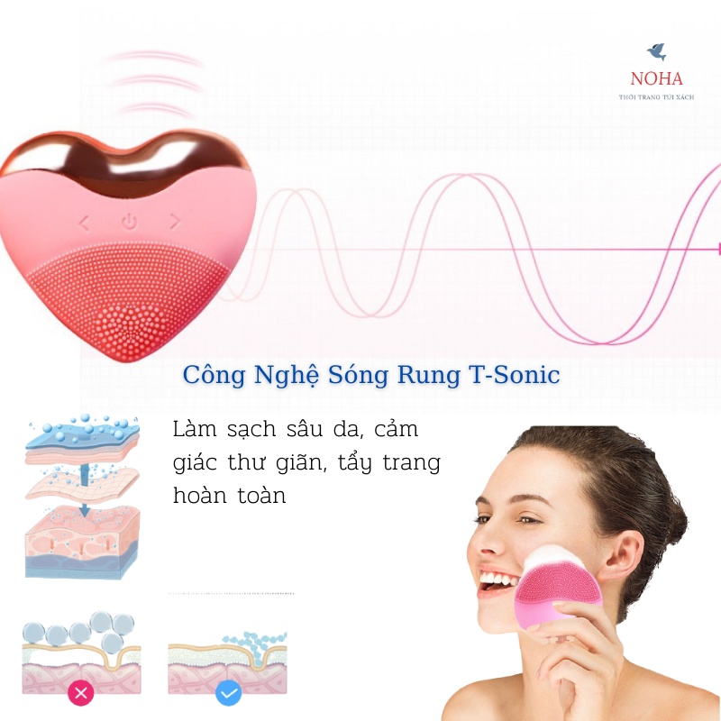 Máy rửa mặt bằng silicone chống thấm nước J060