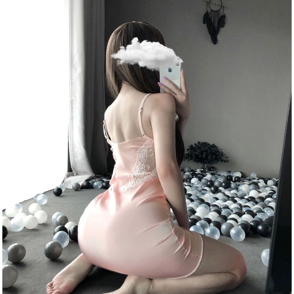 Váy ngủ 2 dây lụa satin sexy cao cấp Đầm mặc nhà gợi cảm quyến rũ Mã 02 | BigBuy360 - bigbuy360.vn