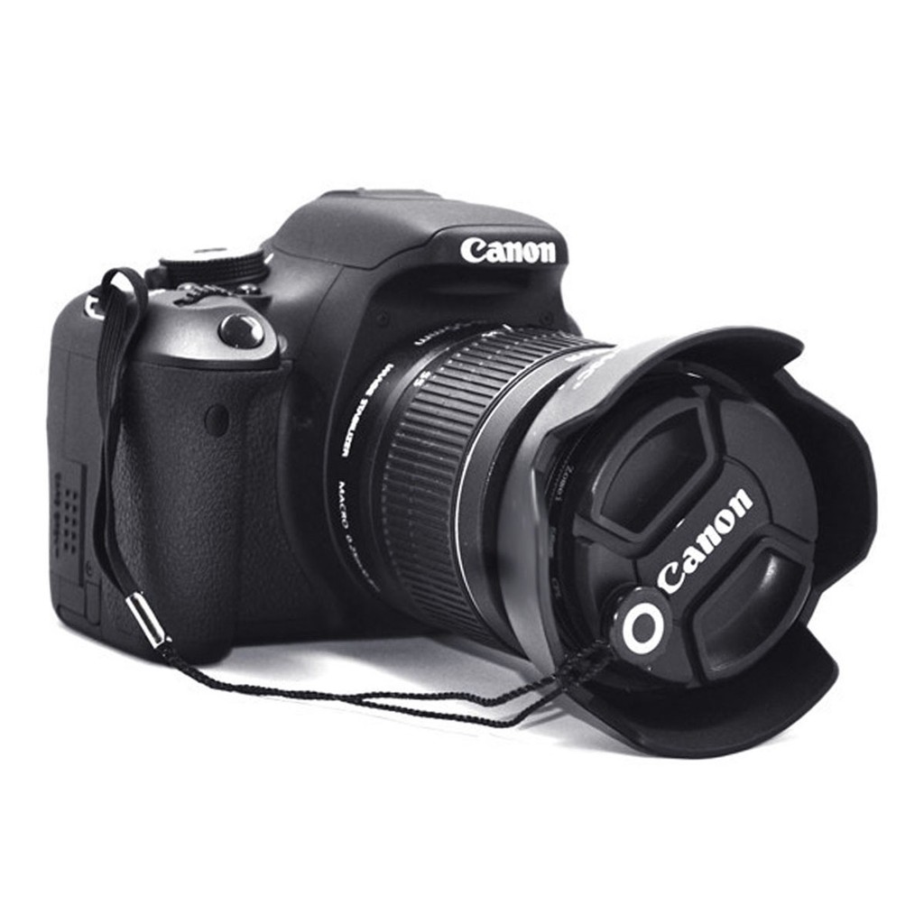 Dây Đeo Ống Kính Máy Ảnh Canon 60d Nikon D90 Pentax - Màu Đen