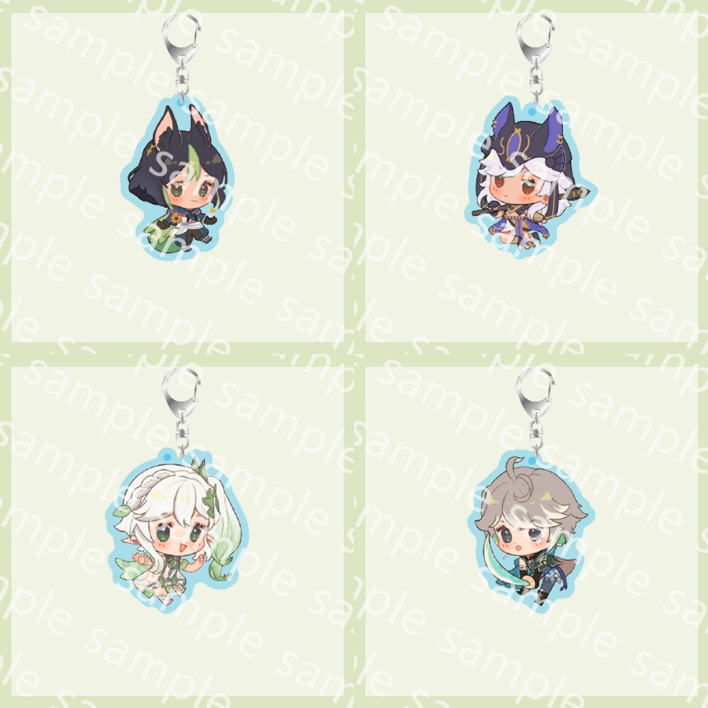 Móc khóa GENSHIN IMPACT ver MẮT BIẾC mica trong acrylic in hình anime chibi game