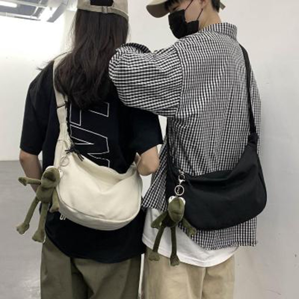 TÚI TOTE ĐEO CHÉO THỜI TRANG VẢI CANVAS PHONG CÁCH ULZZANG ĐỂ SÁCH A4