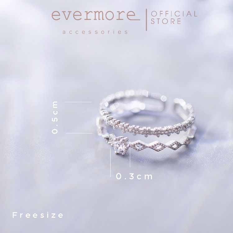 Nhẫn bạc Ý 925 Queen of the night - EVERMORE thanh lịch, minimalism - N027