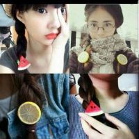 Cột tóc trái cây siêu cute