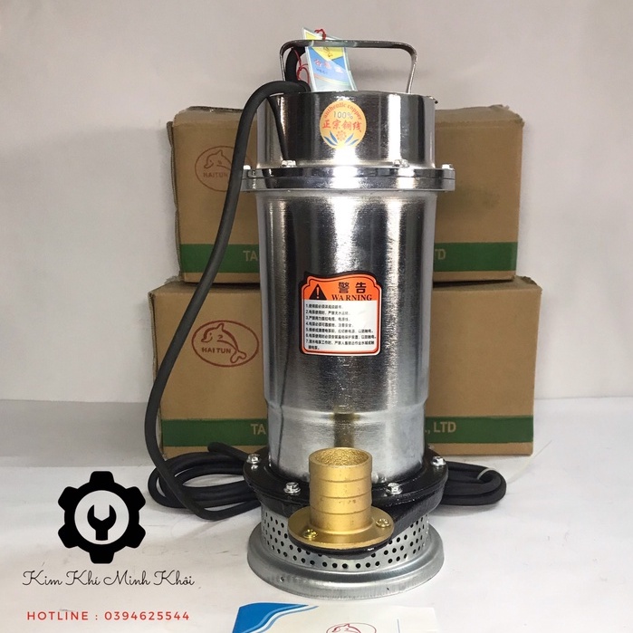 Máy bơm nước chìm| Bơm tõm 750W INOX Dây đồng 100%| Máy bơm nước thải, bơm ao cá