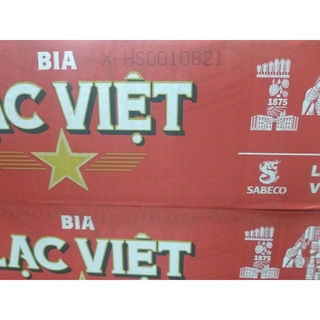 Thùng 24 lon bia Lạc Việt 330ml