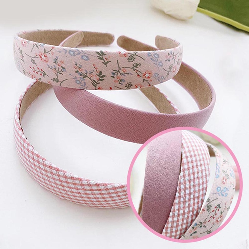 Bộ 3 Băng Đô Vải Họa Tiết Ca Rô Phong Cách Hàn Quốc Dành Cho Nữ