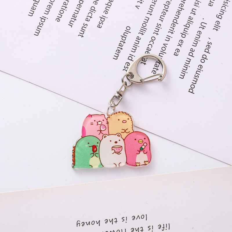 Móc khóa RUIXIANG làm từ nhựa acrylic họa tiết nhân vật hoạt hình anime dễ thương