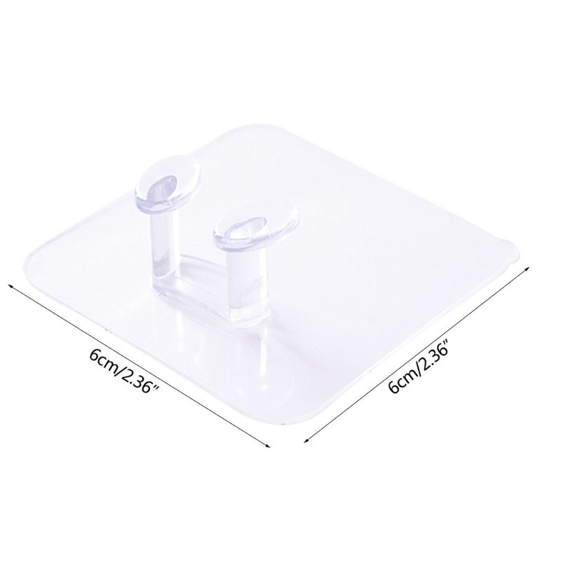 Set 5 móc gắn tường treo phích cắm điện trong suốt