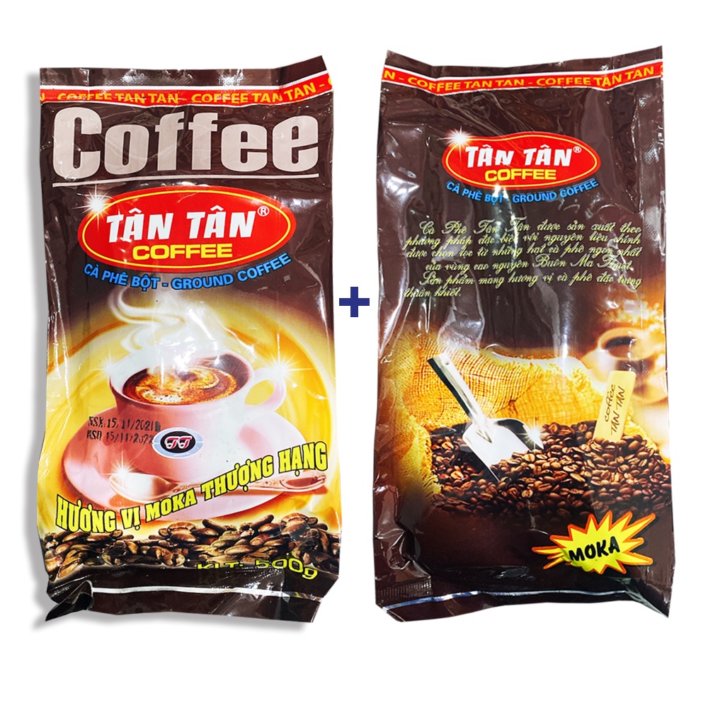 Combo 2 Bịch x 500gr cà phê bột pha phin hương vị Moka thượng hạng Tân Tân (Date mới : 12 tháng)