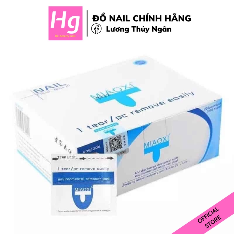 Hộp Giấy Ủ Phá Gel Hộp 204 Miếng Giấy Phá Gel Rất Nhanh, An Toàn, Không Cần Acetone