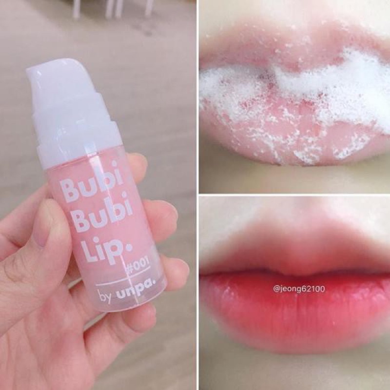 Tẩy Tế Bào Chết Sủi Bọt Cho Môi, Lành Tính, Siêu Mềm Môi Unpa Bubi Bubi Bubble Lip Scrub 10ml